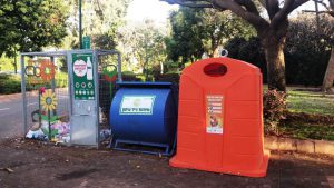 Orange bins